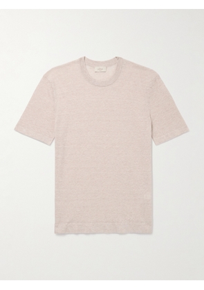 Altea - Linen and Cotton-Blend Jersey T-Shirt - Men - Pink - XS