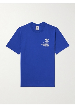 adidas Originals - BT Logo-Print Cotton-Jersey T-Shirt - Men - Blue - S