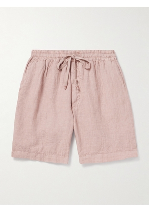 Altea - Samuel Straight-Leg Linen Drawstring Shorts - Men - Pink - S