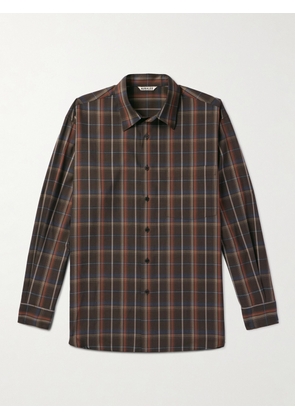 Auralee - Checked Wool Shirt - Men - Brown - 3
