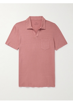 Altea - Dennis Cotton and Linen-Blend Polo Shirt - Men - Pink - S