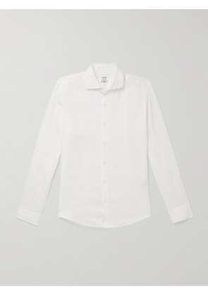 Altea - Mercer Slim-Fit Garment-Dyed Washed-Linen Shirt - Men - White - S