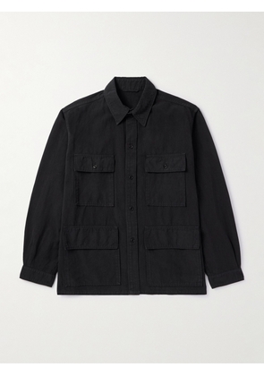 Kaptain Sunshine - Safari Cotton and Linen-Blend Overshirt - Men - Black - 36