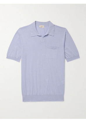 Altea - Slim-Fit Garment-Dyed Cotton Polo Shirt - Men - Blue - S