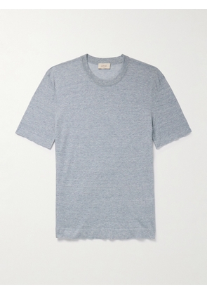 Altea - Linen and Cotton-Blend Jersey T-Shirt - Men - Blue - XS