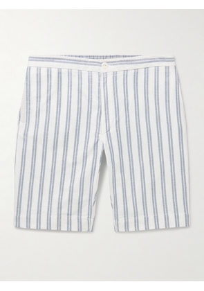 Incotex - Glanshirt Straight-Leg Striped Cotton Oxford Shorts - Men - Blue - IT 46