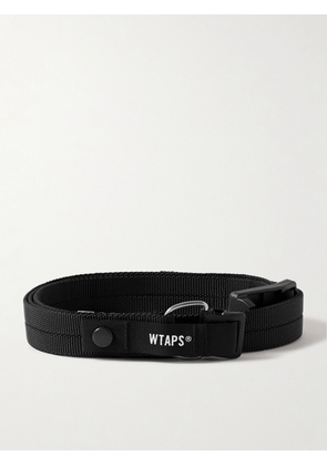 WTAPS - 2cm Logo-Embroidered Canvas Belt - Men - Black