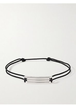 Le Gramme - Godron 5g Waxed-Cord and Recycled Sterling Silver Bracelet - Men - Silver