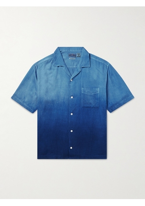 Blue Blue Japan - Camp-Collar Indigo-Dyed Woven Shirt - Men - Blue - S