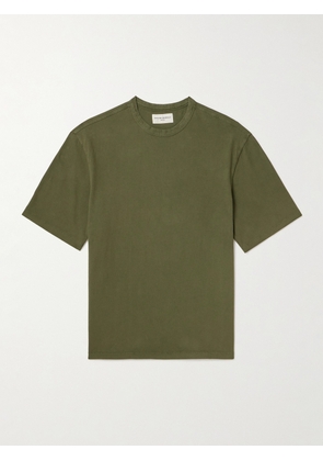 Officine Générale - Benny Garment-Dyed Cotton-Jersey T-Shirt - Men - Green - XS
