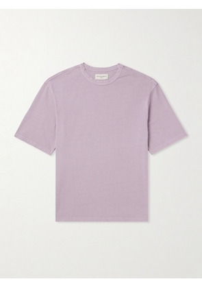 Officine Générale - Benny Garment-Dyed Cotton-Jersey T-Shirt - Men - Purple - XS