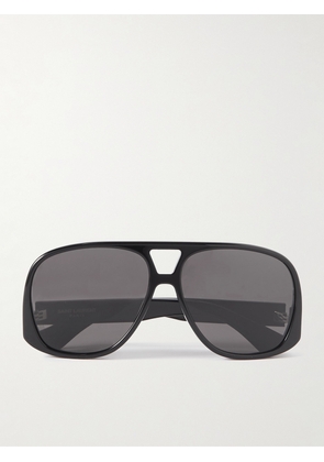 SAINT LAURENT - Aviator-Style Acetate Sunglasses - Men - Black