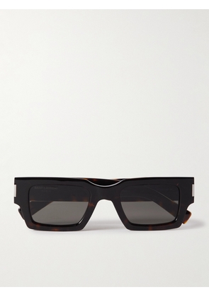 SAINT LAURENT - Square-Frame Tortoiseshell Acetate Sunglasses - Men - Tortoiseshell