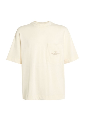 Emporio Armani Cotton Embroidered-Pocket T-Shirt