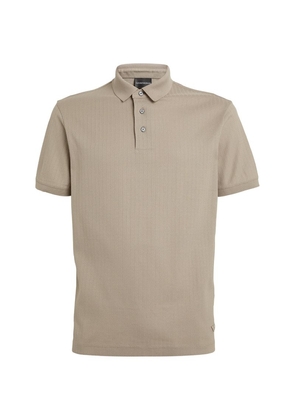 Emporio Armani Jacquard-Jersey Polo Shirt
