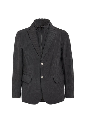 Emporio Armani Textured Single-Breasted Jacket