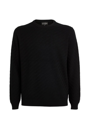 Emporio Armani Cotton Textured Sweater