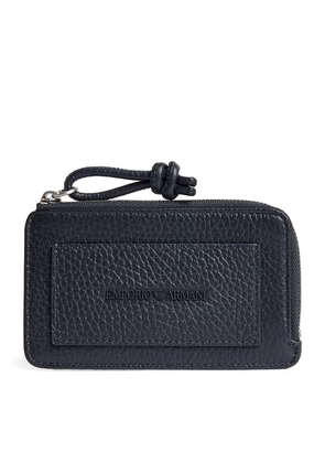 Emporio Armani Leather Zip-Around Card Holder