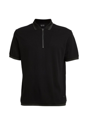 Emporio Armani Zip-Up Polo Shirt