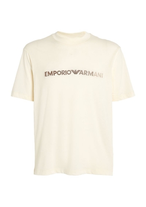 Emporio Armani Cotton Embroidered-Logo T-Shirt