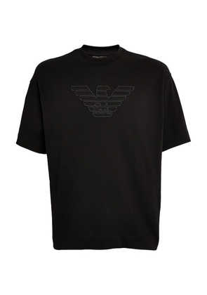 Emporio Armani Cotton Appliqué-Eagle T-Shirt