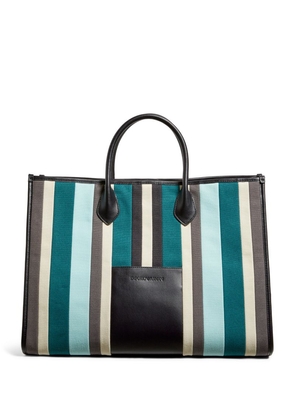 Emporio Armani Striped Tote Bag