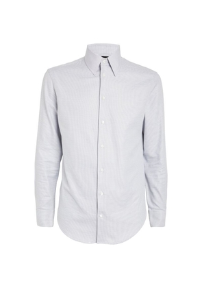 Emporio Armani Cotton Jacquard Houndstooth Shirt
