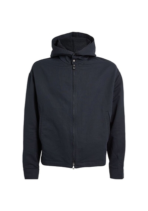 Emporio Armani Linen-Blend Hooded Jacket