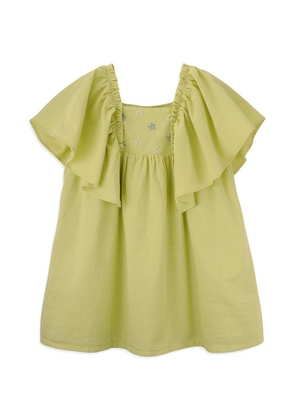 Knot Cotton Embroidered Camila Dress (3-8 Years)