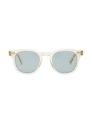 Garrett Leight Byrne Sunglasses in Pure Glass & Pure Blue - Nude. Size all.