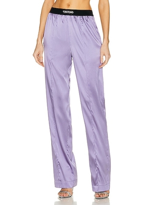TOM FORD Satin Pant in Pale Parma Violet - Purple. Size M (also in S).