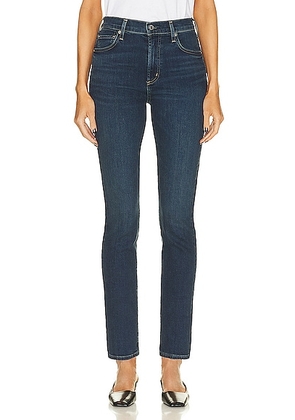 Citizens of Humanity Olivia High Rise Slim in Deep Dive - Blue. Size 23 (also in 25, 31, 34).