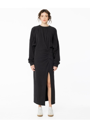 Salomon Drapey Sweatshirt Dress - Black