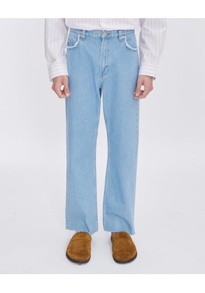 Relaxed Jean With Frayed Hem - Light Blue