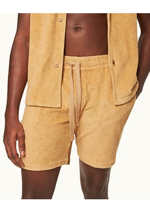Trevone Towelling Sweat Shorts - Biscuit