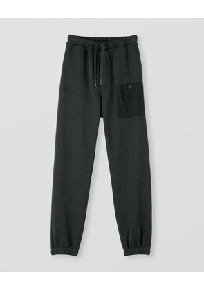 Jersey Sweatpant With Poplin Pockets - Charcoal
