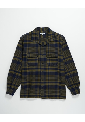 Classic Shirt In Navy Olive Plaid