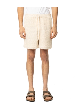 Handloom Pull On Shorts - Off White