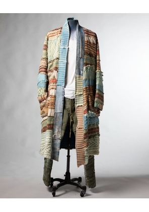 GL1 Mixed Patchwork Sweater Long Robe - Multi