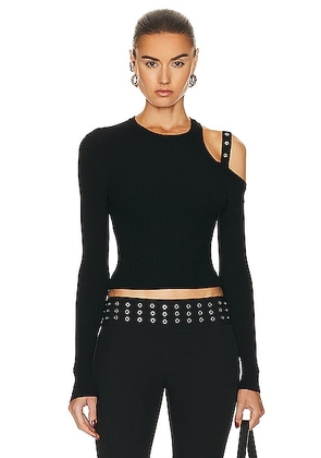 Blumarine Long Sleeve Sweater in Nero - Black. Size L (also in ).