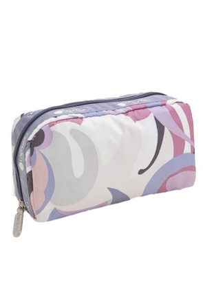 Le Sportsac Orchid Swirl Print Rectangular Cosmetic Case
