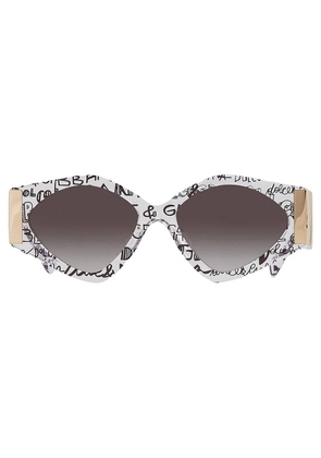 Dolce and Gabbana Grey Gradient Irregular Ladies Sunglasses DG4396F 33148G 55