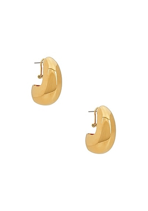Lele Sadoughi Dome Hoop Earrings in Gold - Metallic Gold. Size all.