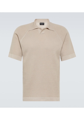 Giorgio Armani Cotton and cashmere polo shirt