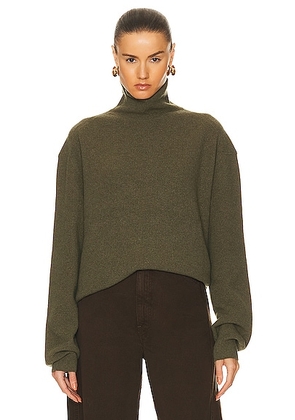 Lemaire Turtleneck Jumper in Dusky Green - Army. Size S (also in M).
