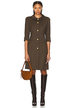 chanel Chanel Coco Button Dress in Khaki - Brown. Size 40 (also in ).