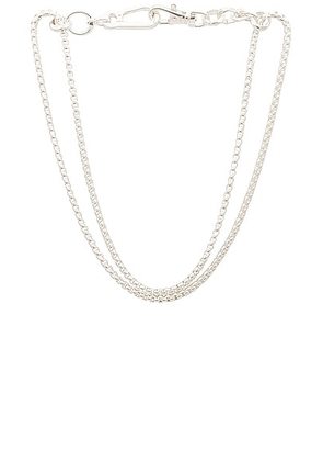 Martine Ali Silver Coated Ondesa Chain in Silver - Metallic Silver. Size all.