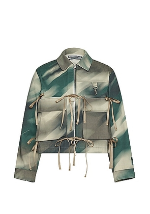 Reese Cooper Modular Pocket Work Jacket in Blurred Camo - Green. Size M (also in S, XL/1X).
