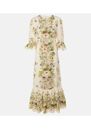 Zimmermann Halliday floral ruffled linen maxi dress