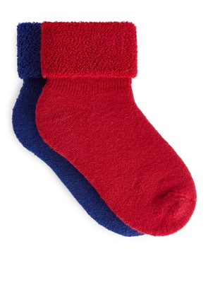 Wool Terry Socks - Blue